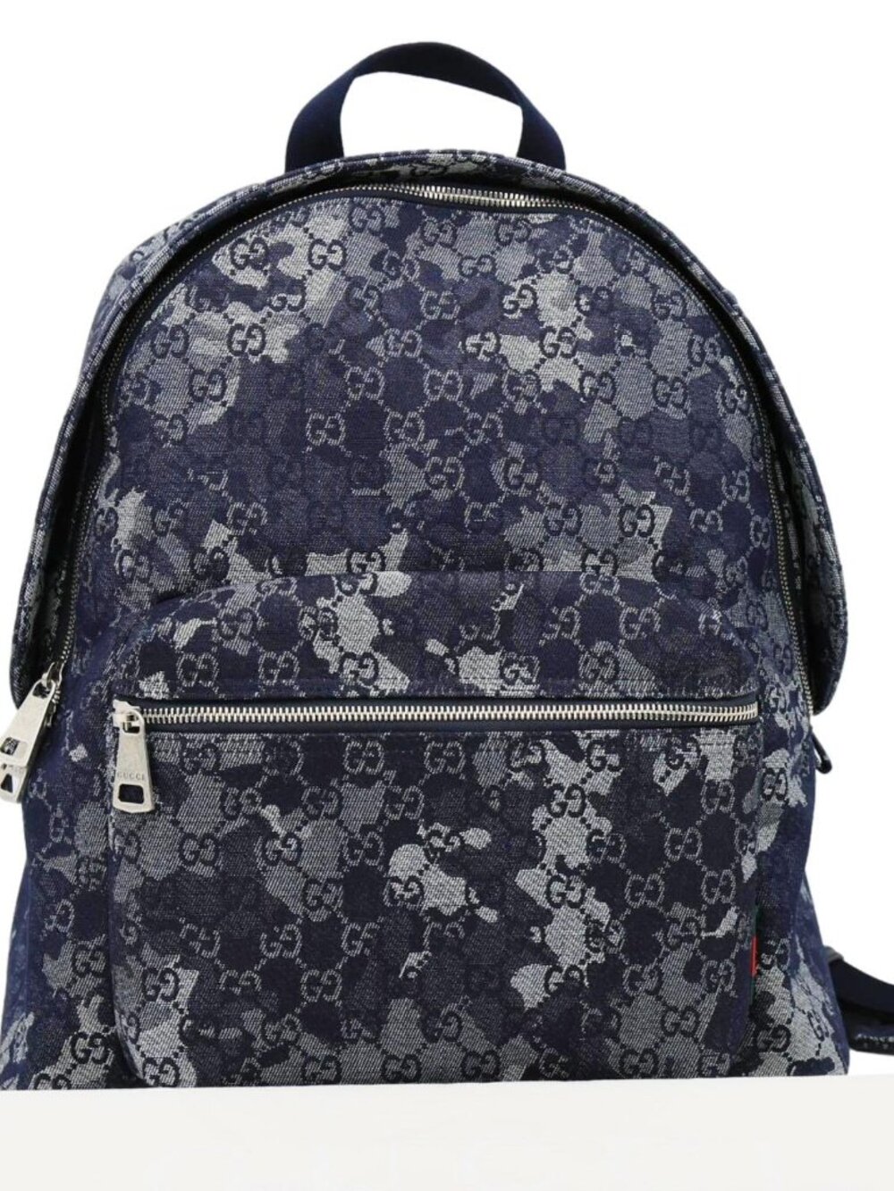 Gucci GG Denim Backpack Navy Blue 849008 - Picture 3 of 13